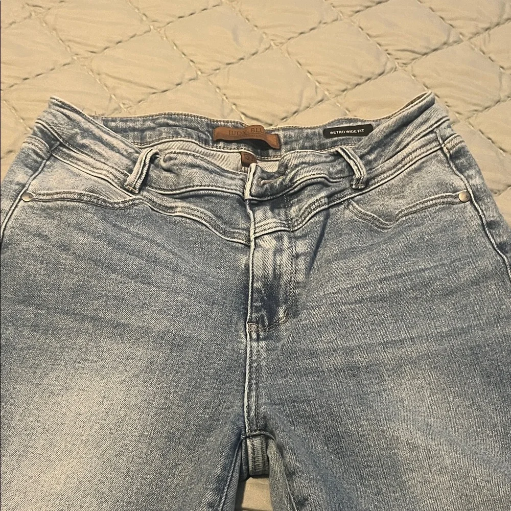 Judy Blue Light Blue Straight Leg Jeans - Picture 3 of 6